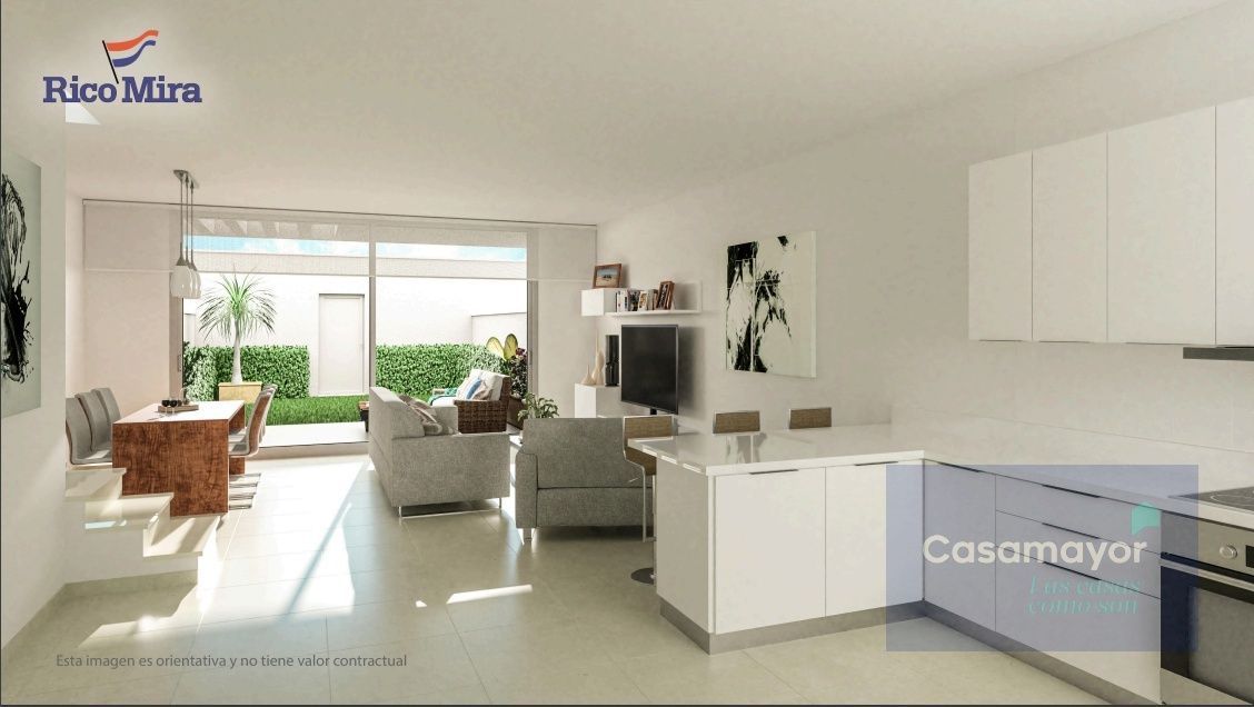 Sala de estar de Casa adosada en venta en Castalla con Aire acondicionado, Calefacción y Terraza