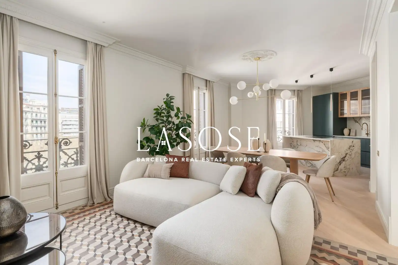 Sala de estar de Apartamento en venta en  Barcelona Capital con Aire acondicionado, Terraza y Balcón