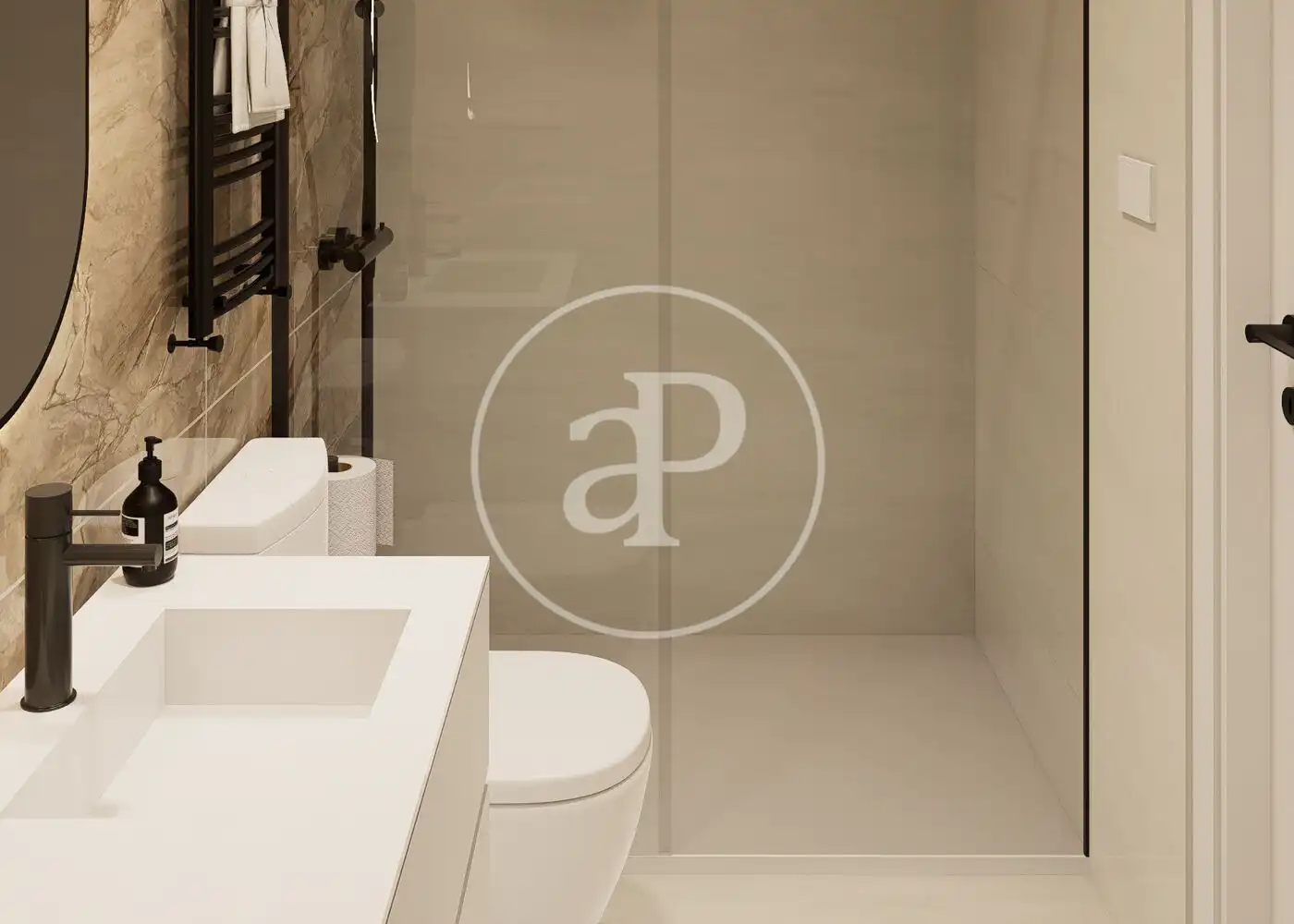 Bathroom of Flat for sale in Madrid  with Air Conditioner, Heating and Furnished
