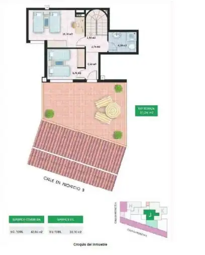 Ático en venta en Càlig con Terraza, Balcón y Alarma