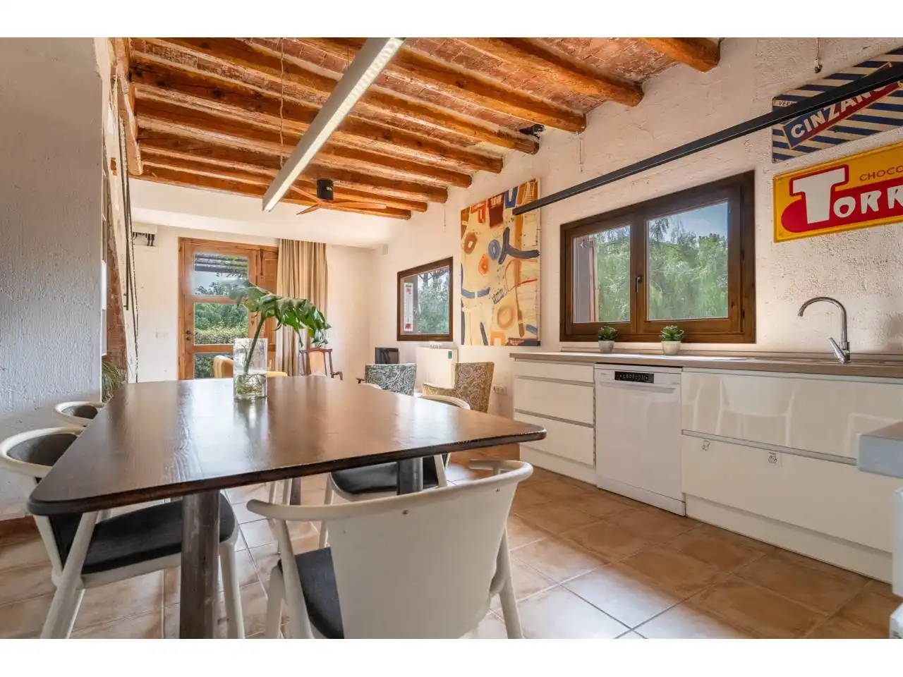 Cocina de Finca rústica en venta en Reus con Jardín privado, Terraza y Piscina