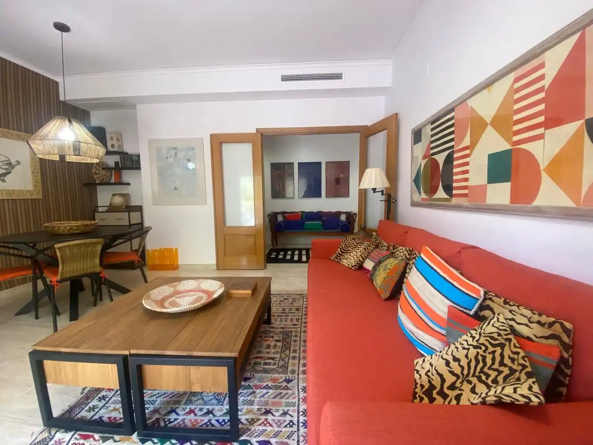 Sala d'estar de Pis de lloguer en Dénia amb Aire condicionat, Calefacció i Terrassa