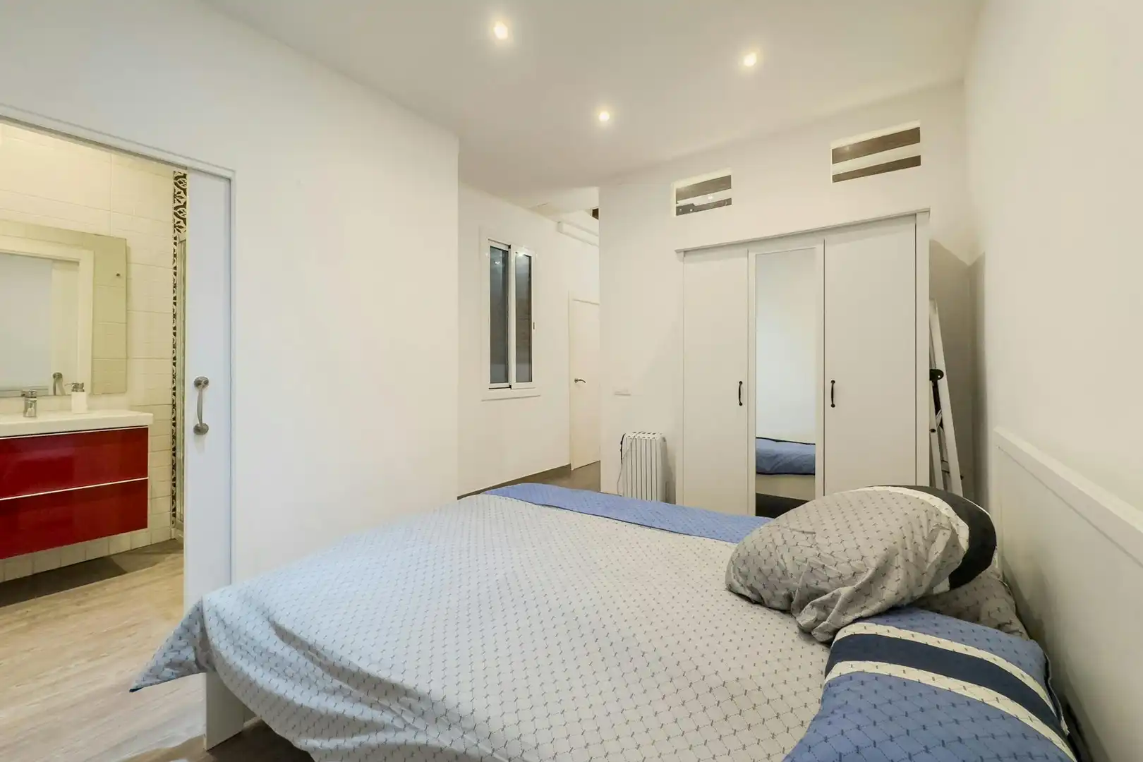 Schlafzimmer von Wohnung zur Miete in Barcelona mit Heizung, Möbliert und Waschmaschine