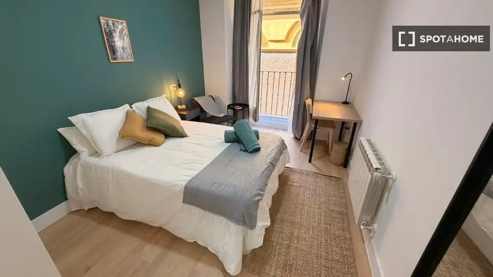 Bedroom of Flat for share in Madrid  with Air Conditioner, Heating and Terrace