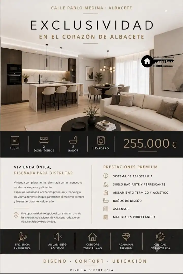 Sala de estar de Piso en venta en Albacete con Calefacción y Balcón