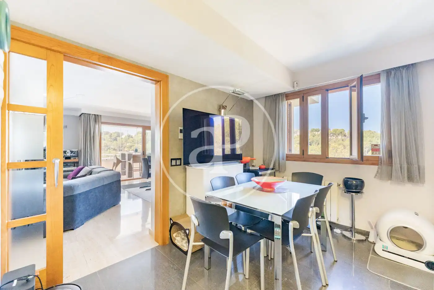 Esszimmer von Dachboden zum Verkauf in Calvià mit Klimaanlage, Heizung und Terrasse