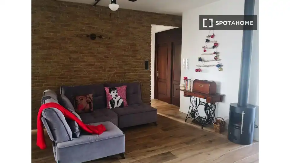 Living room of Flat for share in Barcelona  with Air Conditioner, Heating and Furnished