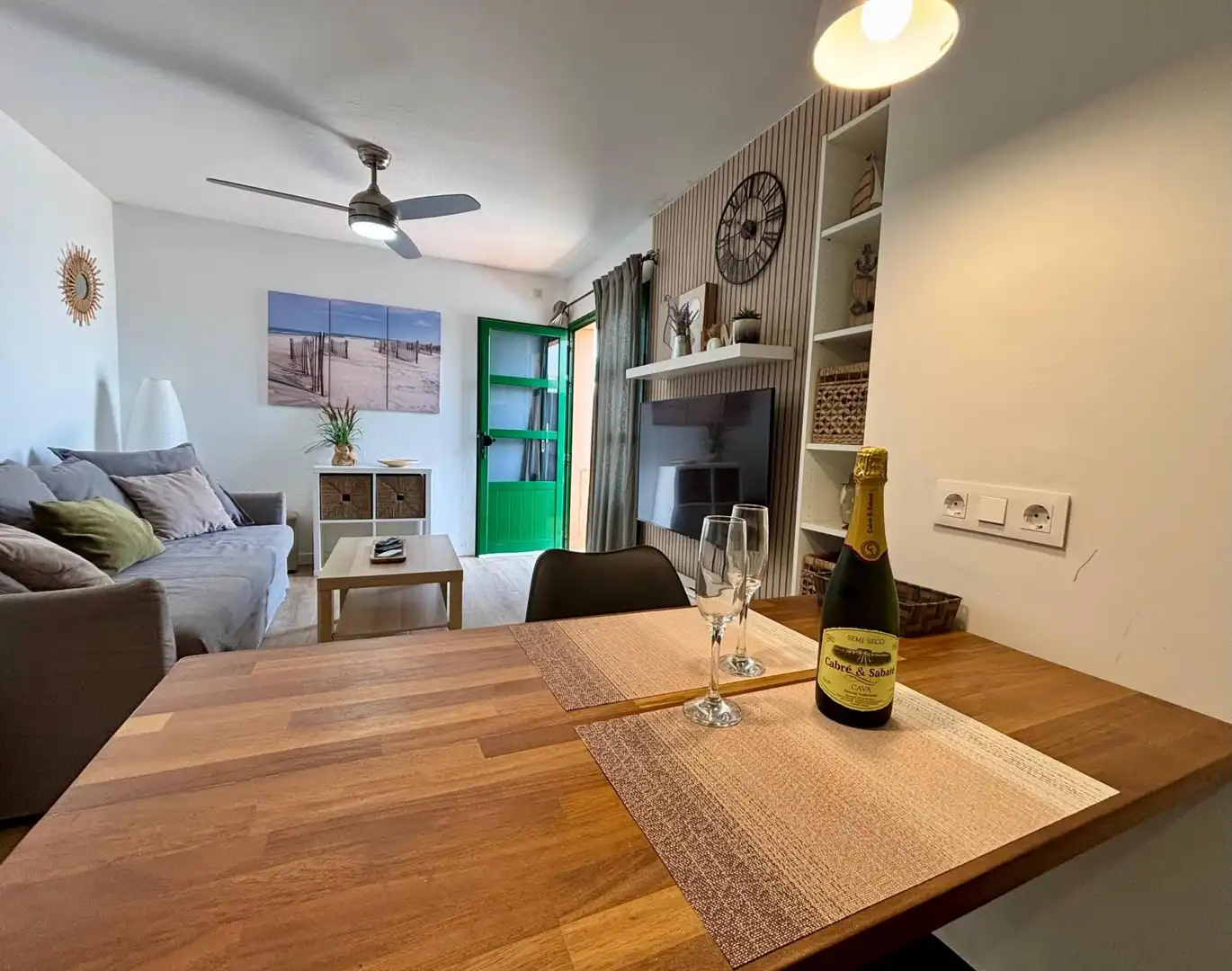 Sala d'estar de Apartament en venda en Antigua amb Jardí privat, Terrassa i Moblat