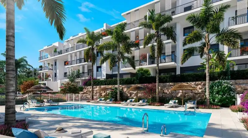 Piscina de Apartamento en venta en Estepona con Aire acondicionado, Terraza y Piscina