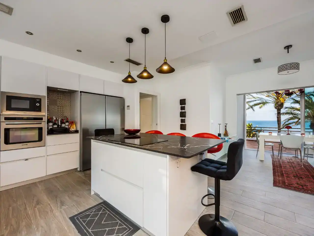 Kitchen of Flat for rent in Dénia  with Air Conditioner, Private garden and Parquet flooring