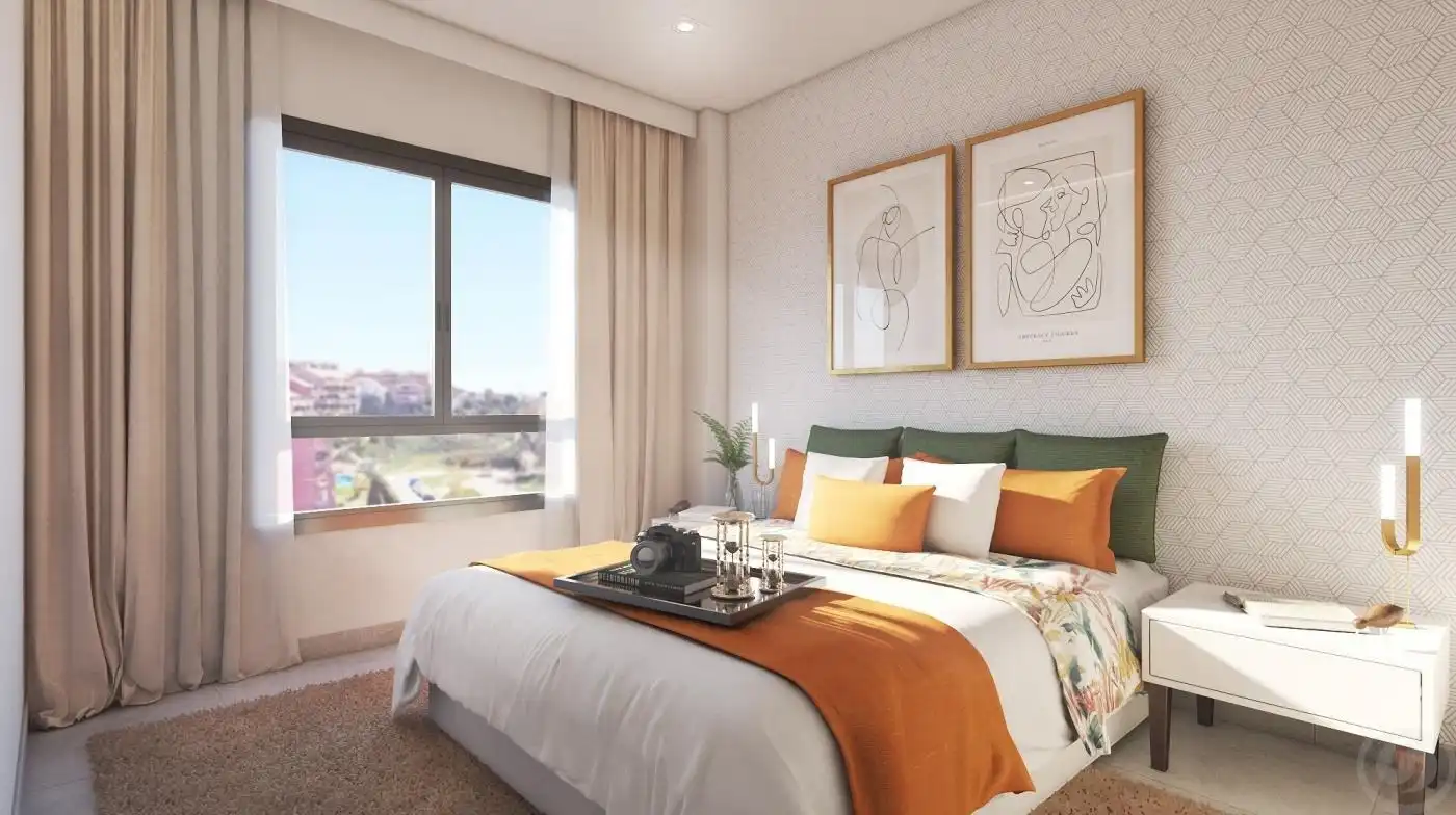 Bedroom of Flat for sale in Fuengirola  with Air Conditioner, Private garden and Swimming Pool