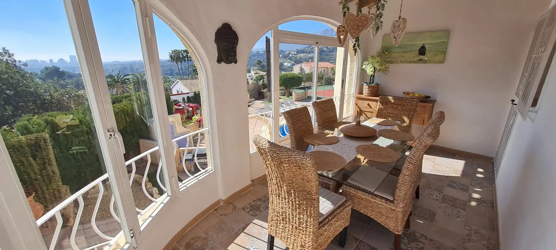 Esszimmer von Haus oder Chalet zum Verkauf in Calpe / Calp mit Klimaanlage, Privatgarten und Abstellraum