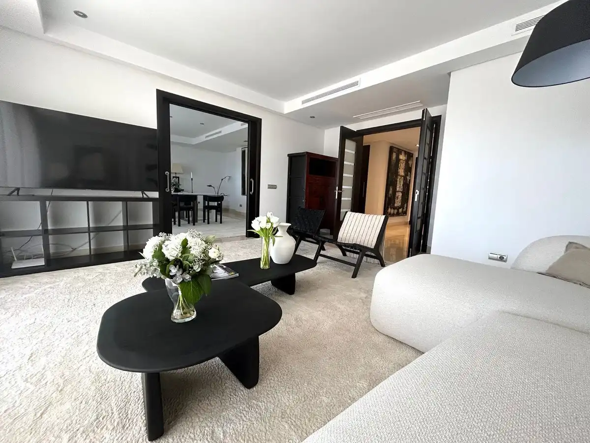 Living room of Duplexes for rent in Marbella  with Air Conditioner, Terrace and Furnished