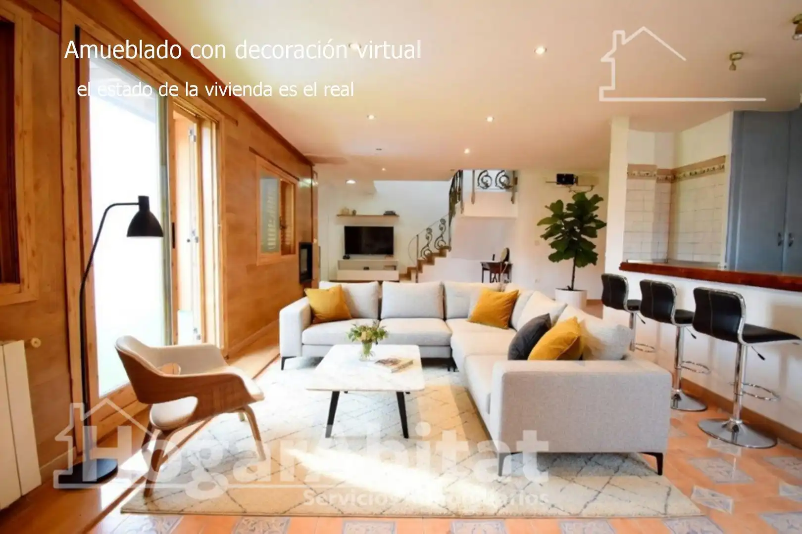 Sala de estar de Casa o chalet en venta en Gandia con Calefacción, Jardín privado y Terraza