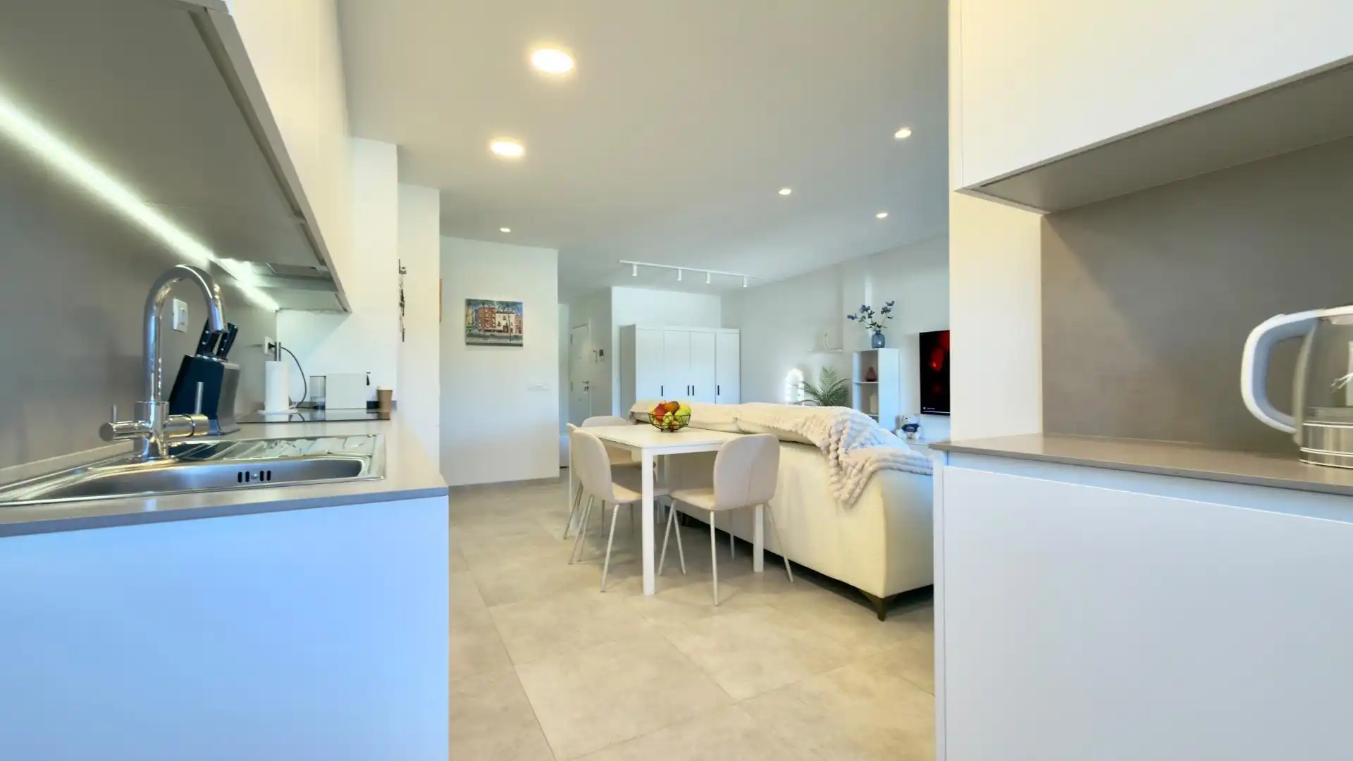 Cuina de Apartament en venda en Finestrat amb Aire condicionat, Calefacció i Jardí privat