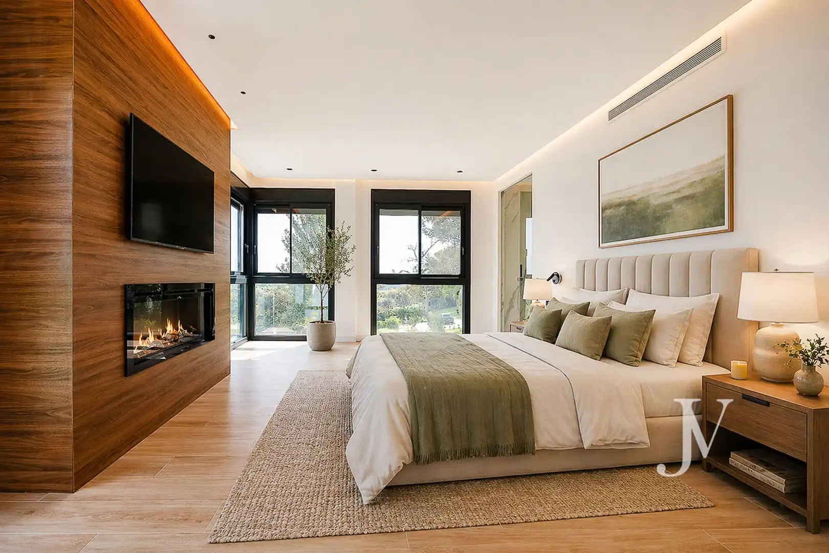 Schlafzimmer von Haus oder Chalet zum Verkauf in Ciudalcampo mit Klimaanlage, Heizung und Privatgarten
