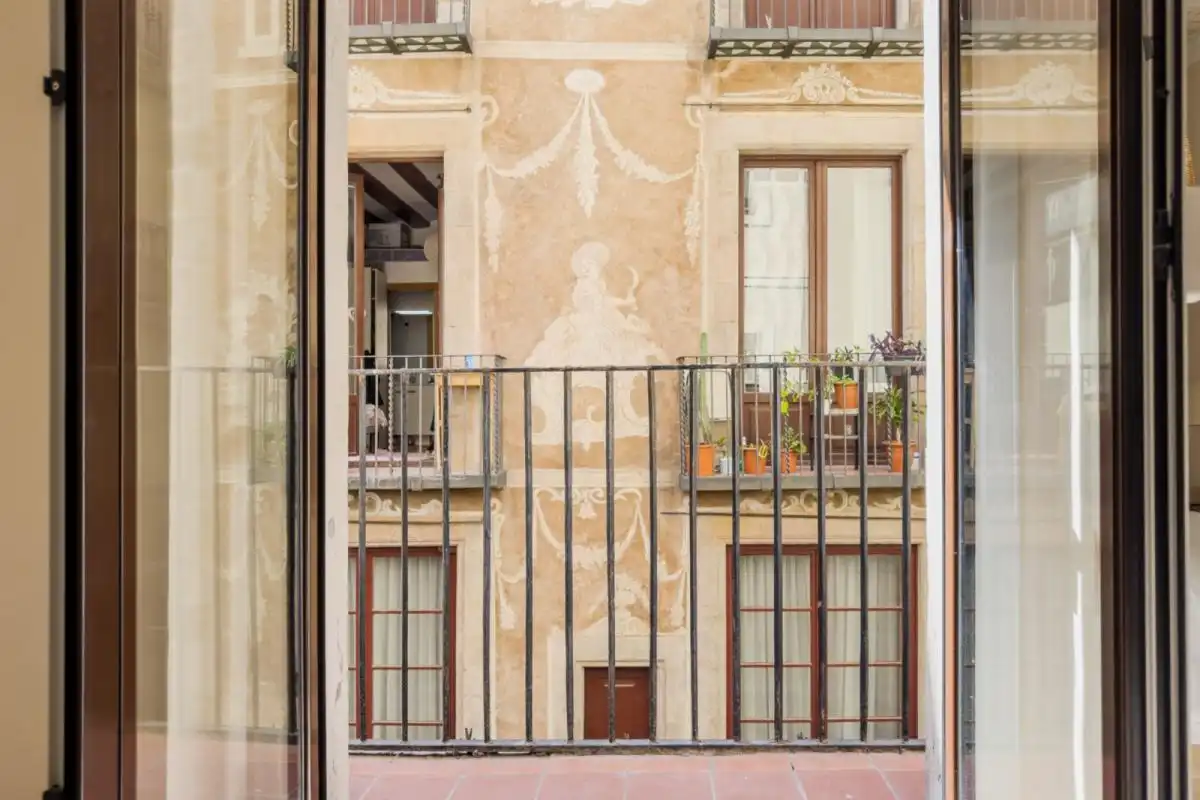 Terraza de Estudio de alquiler en Barcelona con Aire acondicionado, Calefacción y Amueblado