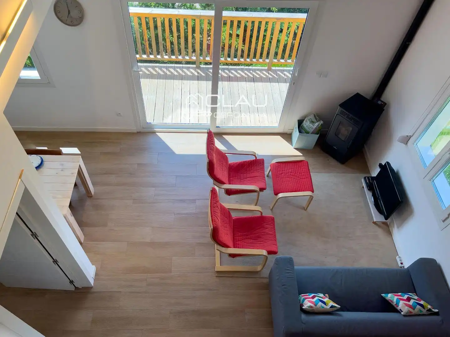Sala de estar de Casa adosada de alquiler en Saillagouse con Calefacción, Jardín privado y Terraza