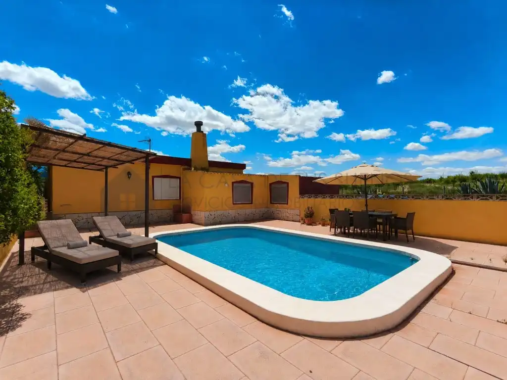 Piscina de Finca rústica en venta en Sax