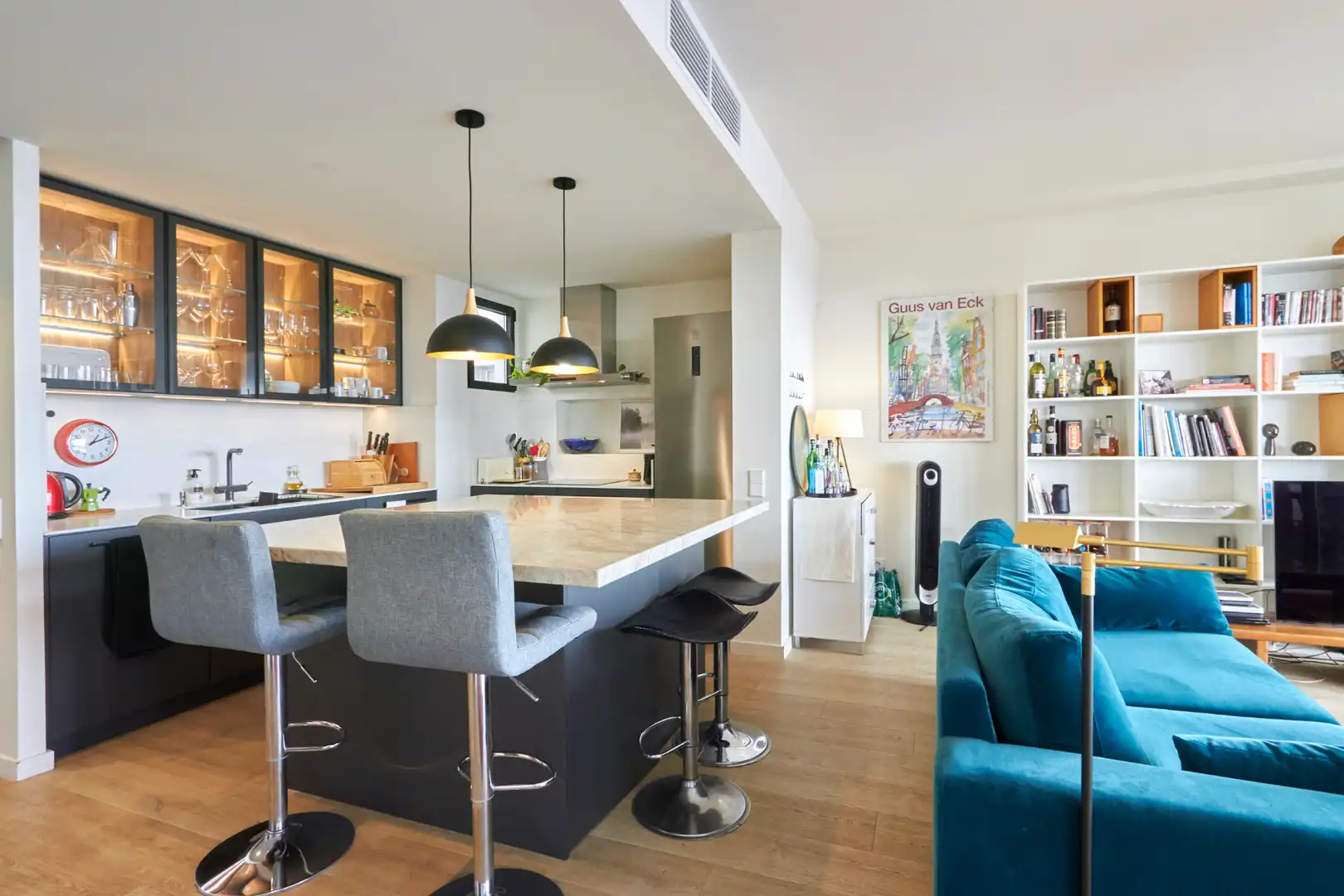 Küche von Wohnung zum Verkauf in Barcelona mit Klimaanlage, Heizung und Parkett