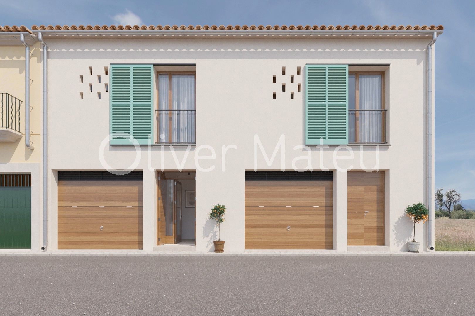 Exterior view of Single-family semi-detached for sale in Sencelles  with Air Conditioner, Heating and Private garden