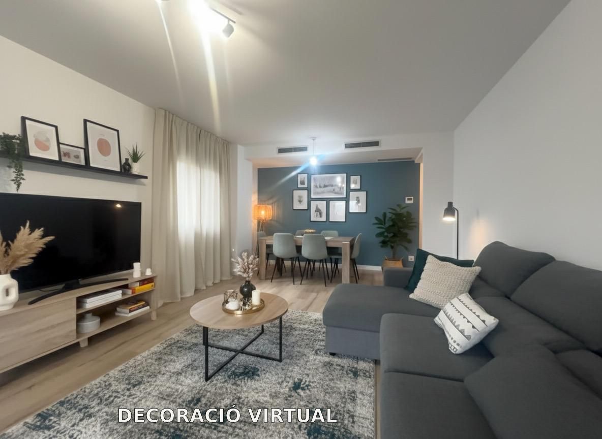 Living room of Flat for sale in  Lleida Capital  with Heating, Parquet flooring and Terrace