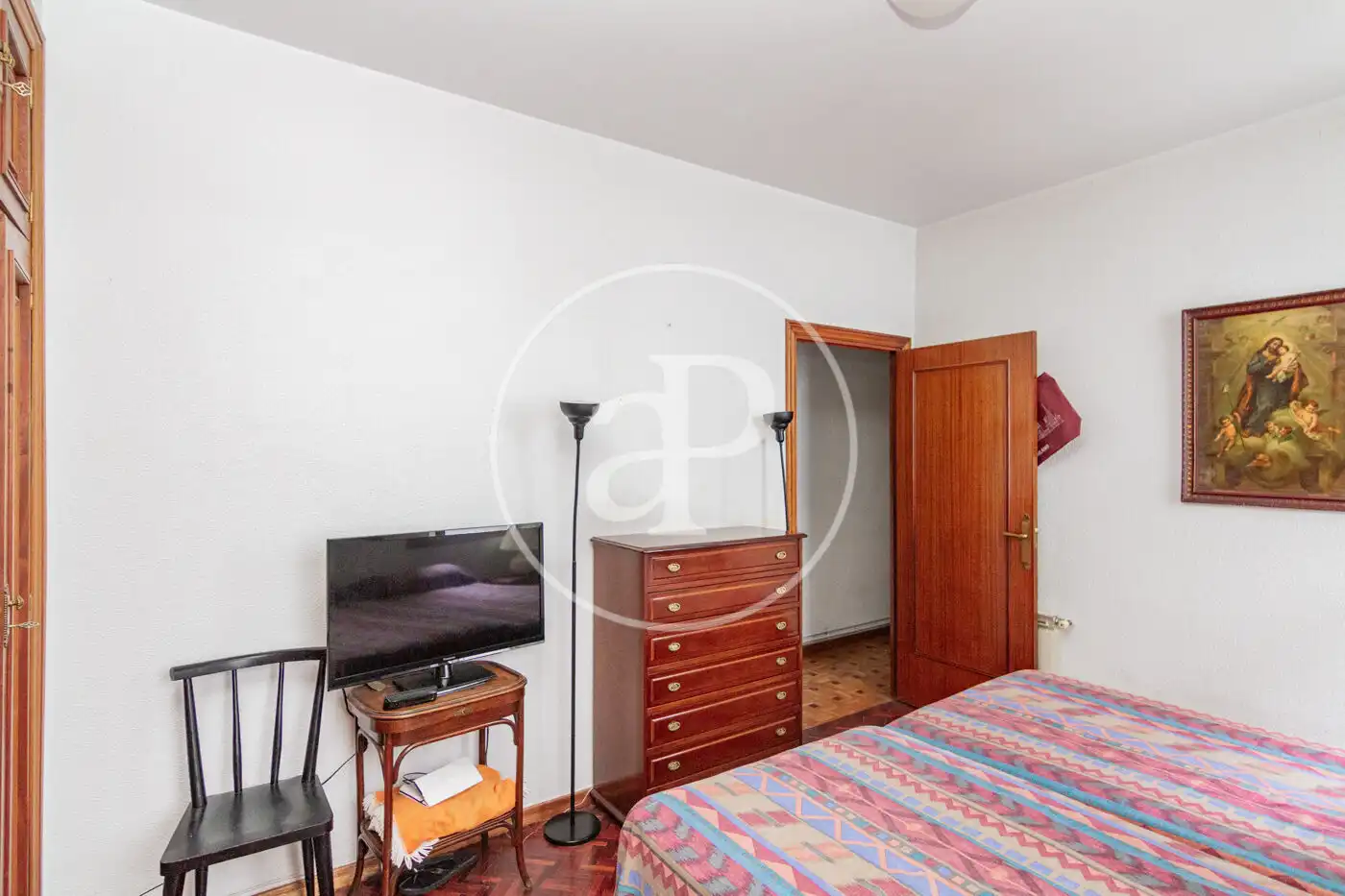 Bedroom of Flat for sale in Madrid  with Heating, Storage room and Balcony