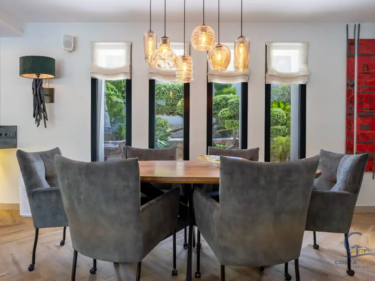 Esszimmer von Wohnung zum Verkauf in Moraira mit Klimaanlage, Schwimmbad und Balkon