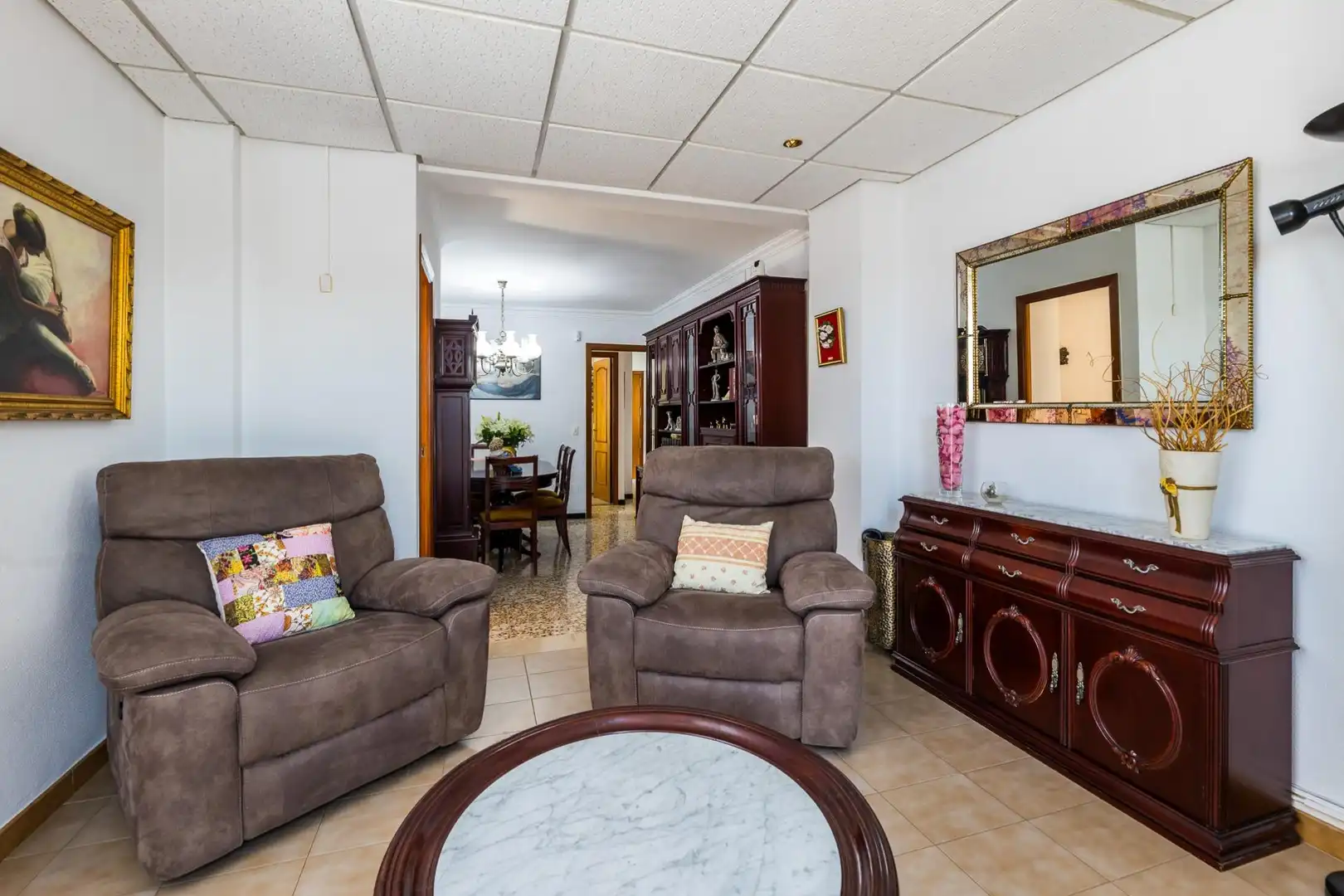 Sala d'estar de Àtic en venda en  Palma de Mallorca amb Calefacció, Terrassa i Traster