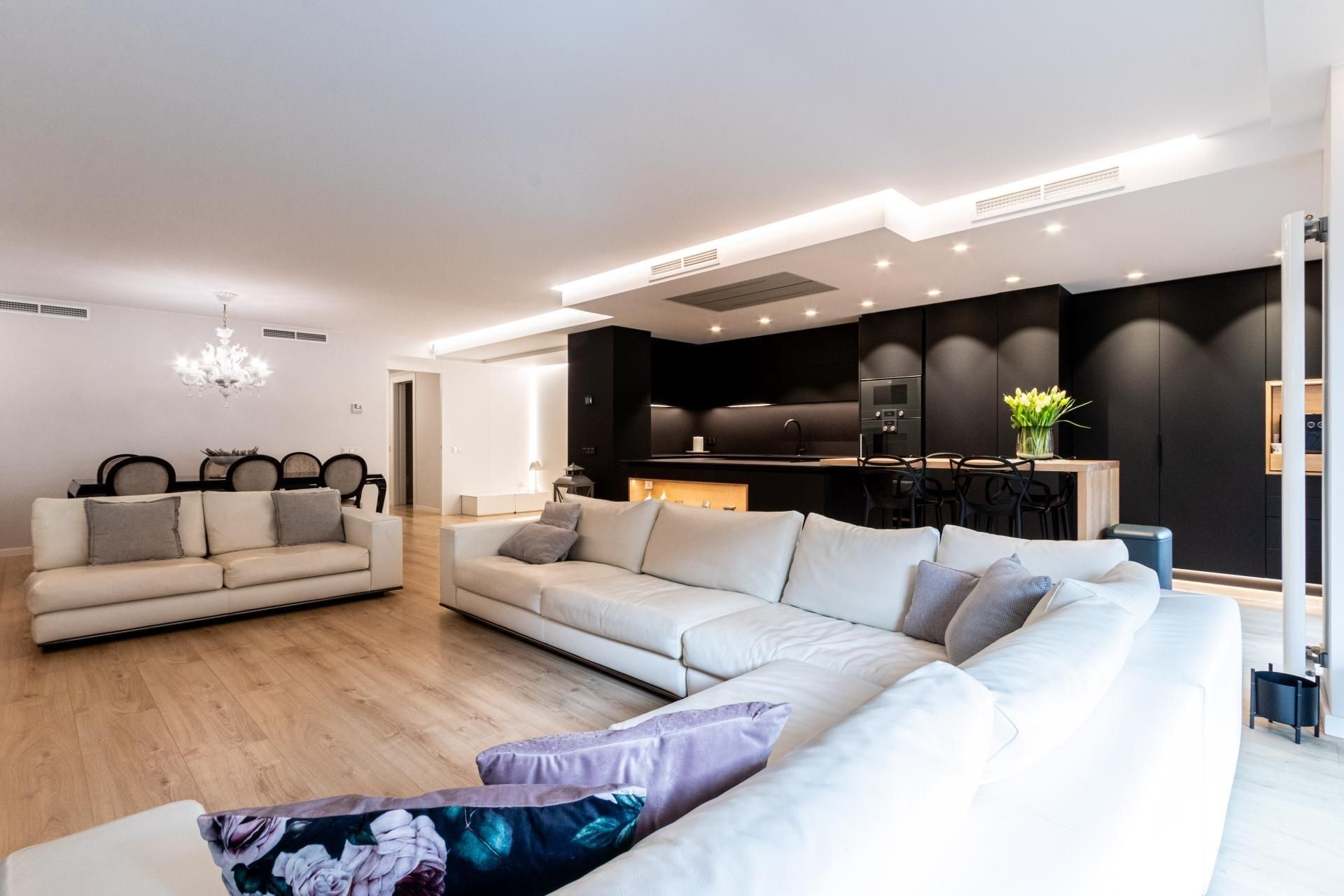 Living room of Flat for sale in Manresa  with Heating, Private garden and Parquet flooring