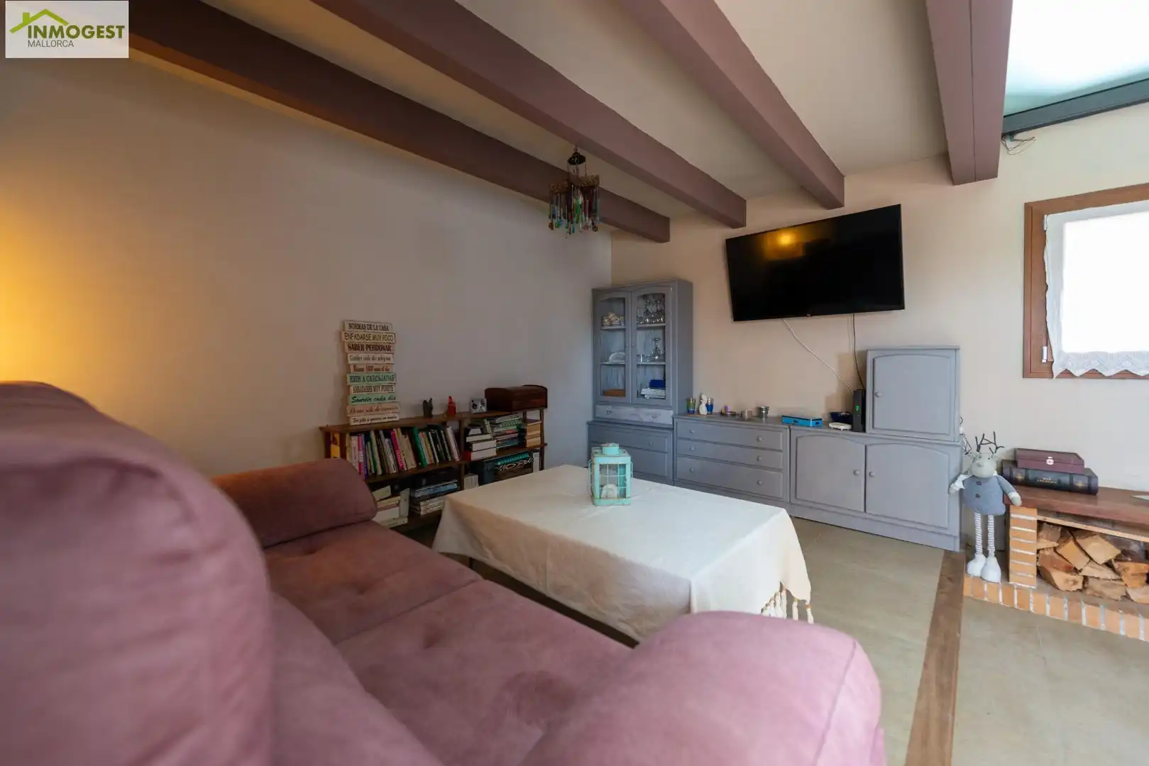 Sala d'estar de Casa o xalet en venda en Marratxí amb Aire condicionat, Jardí privat i Terrassa