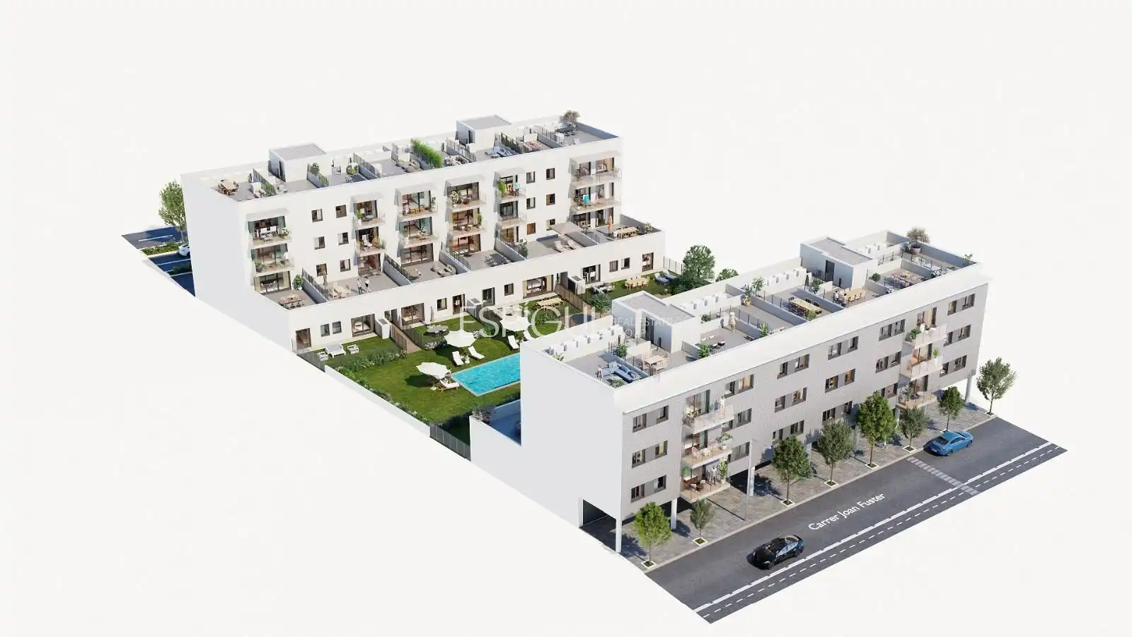 Exterior view of Flat for sale in Sarrià de Ter  with Heating, Parquet flooring and Terrace