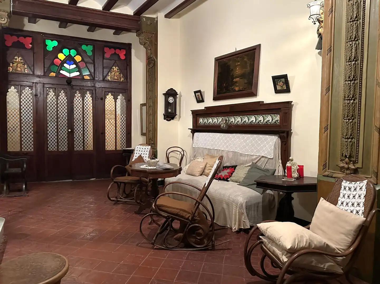 Sala d'estar de Finca rústica en venda en Albaida amb Calefacció, Terrassa i Moblat
