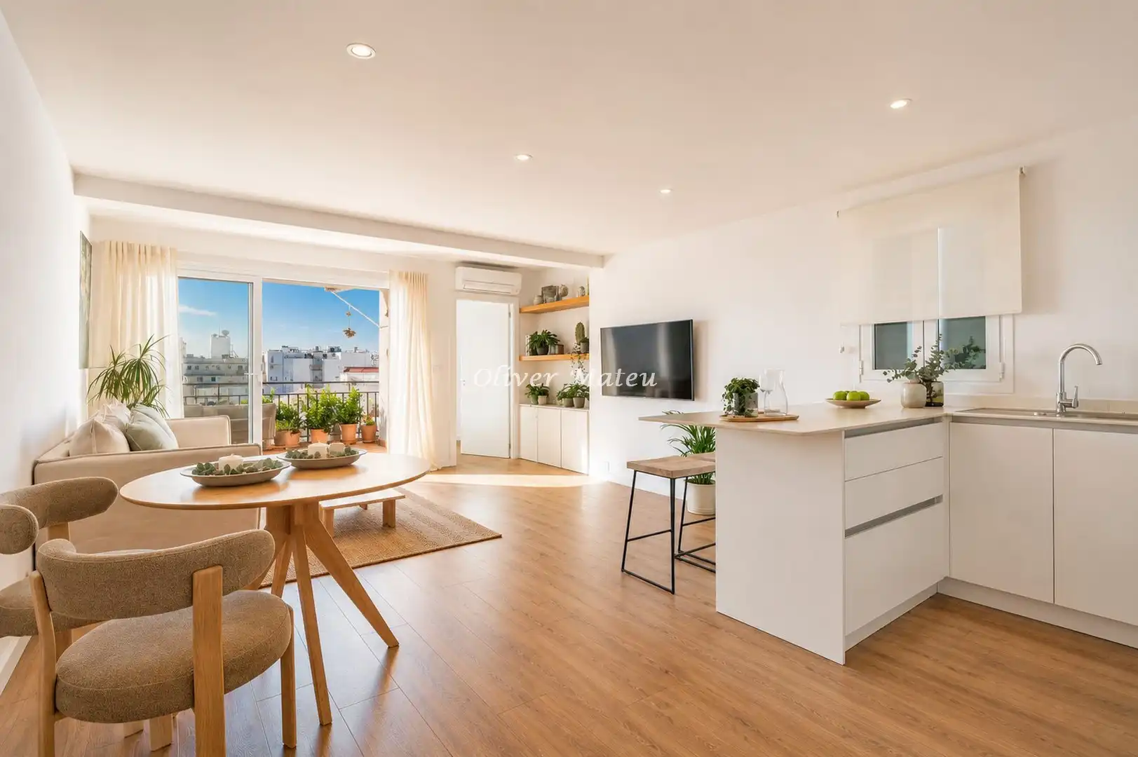 Sala d'estar de Àtic en venda en  Palma de Mallorca amb Aire condicionat, Calefacció i Parquet