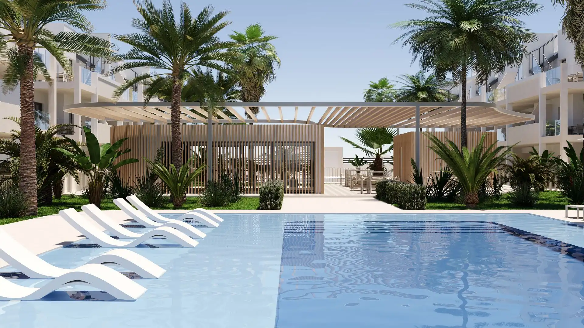 Piscina de Apartamento en venta en Torre-Pacheco con Aire acondicionado, Calefacción y Jardín privado