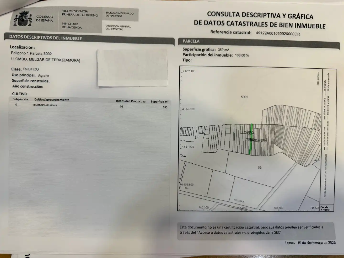 Terreno en venta en Melgar de Tera