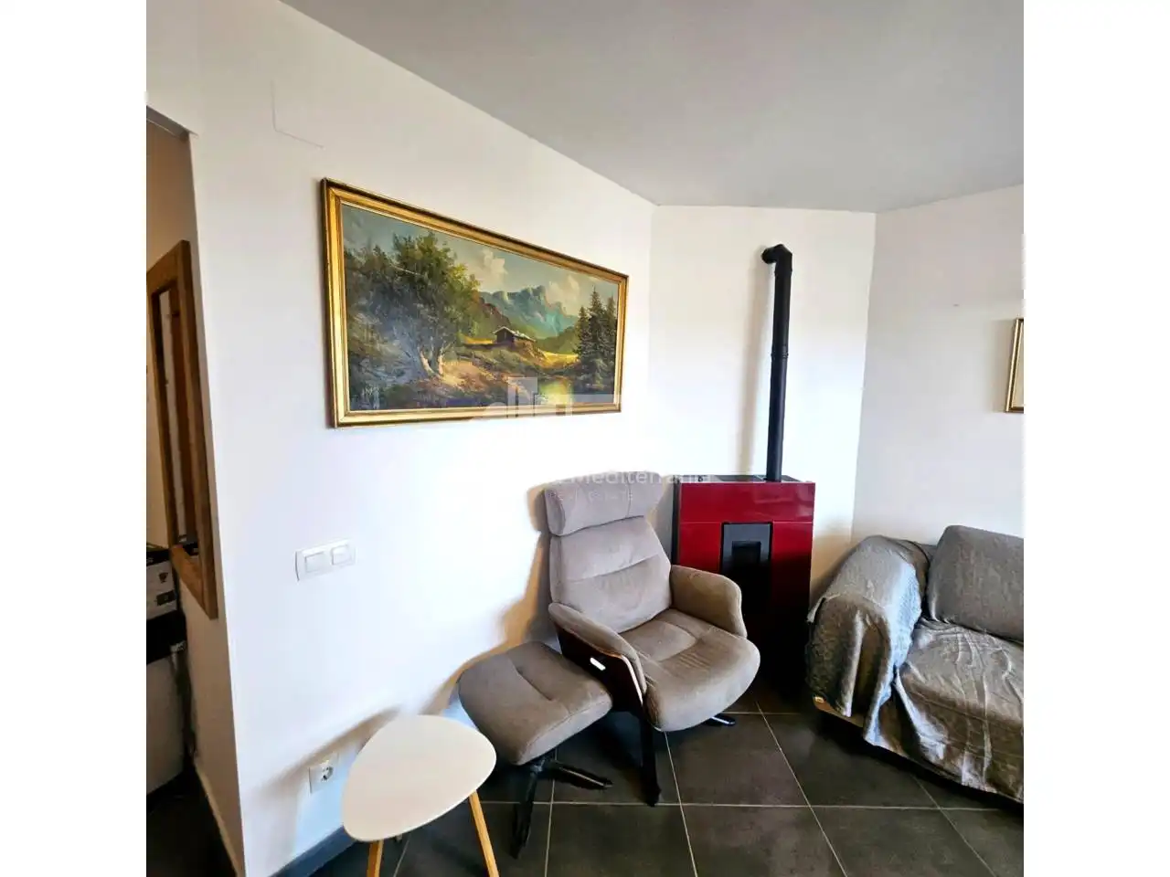 Sala de estar de Piso en venta en Castell d'Aro, Platja d'Aro i s'Agaró con Aire acondicionado y Terraza