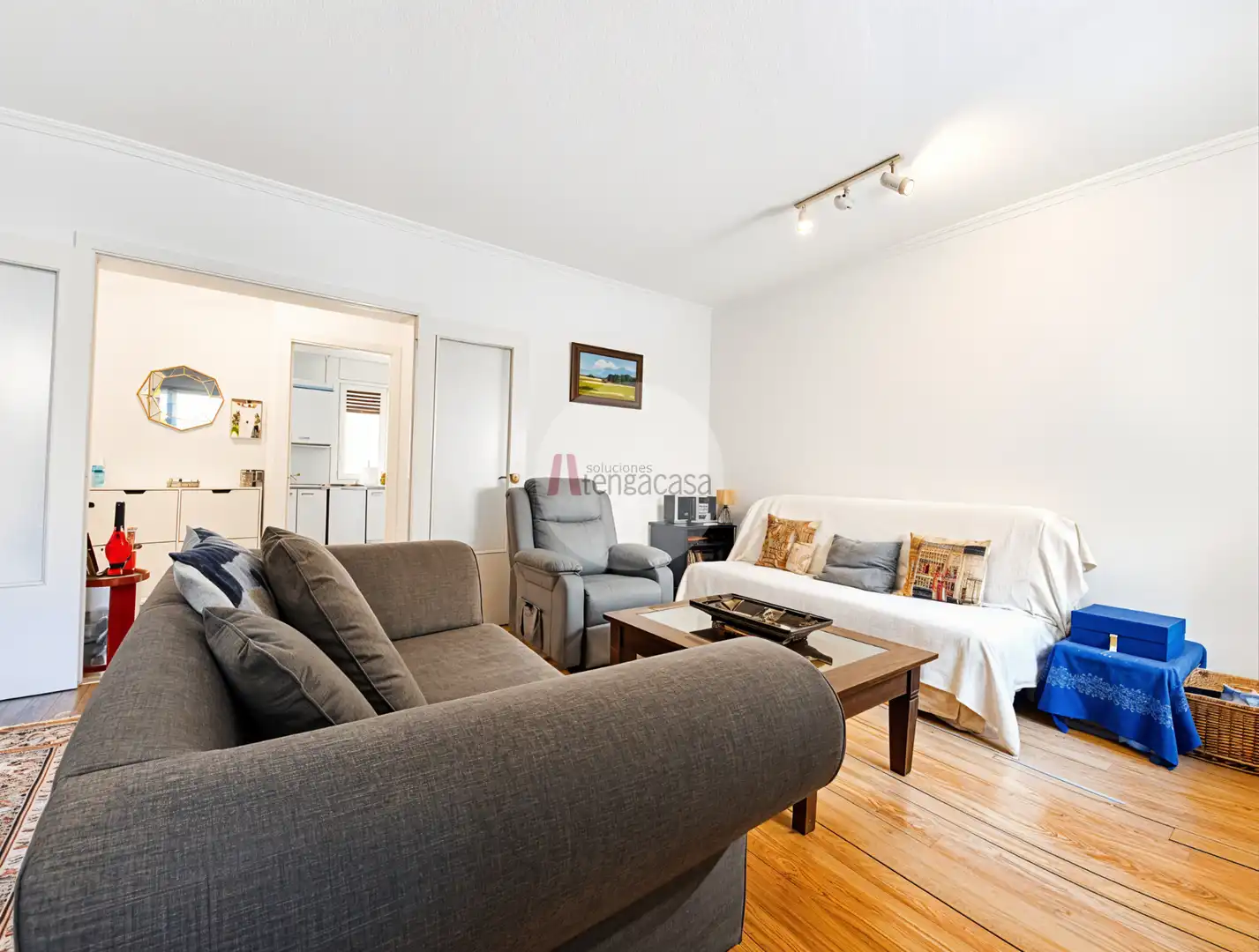 Sala de estar de Piso en venta en Madrid con Calefacción, Parquet y Terraza