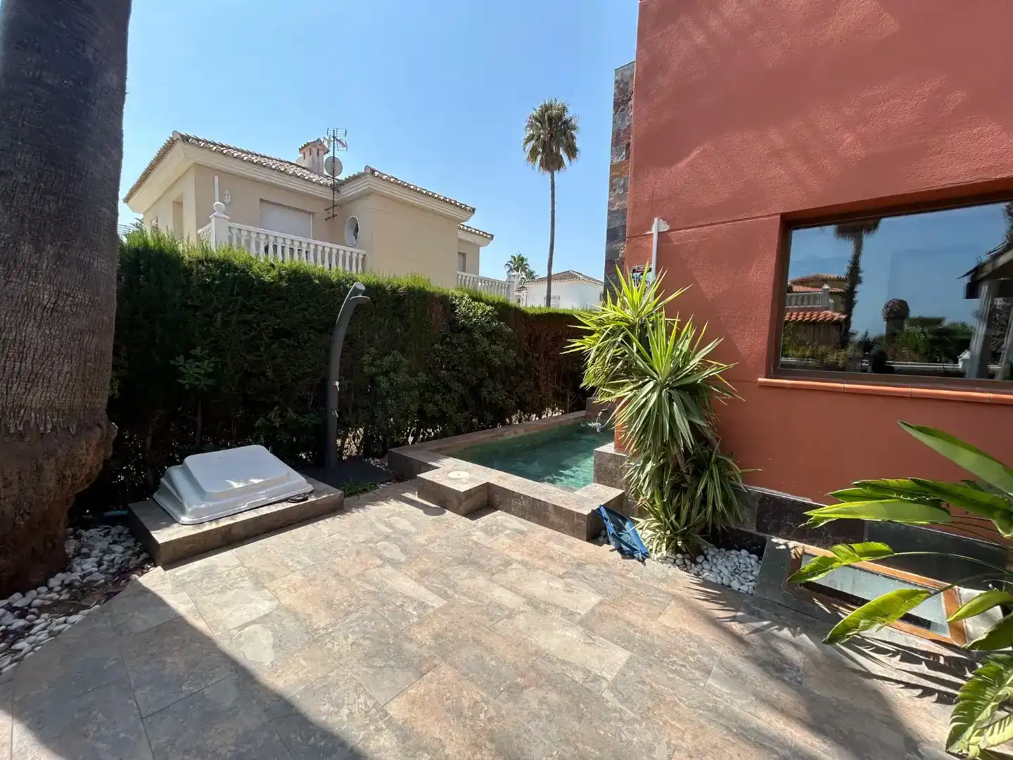 Jardí de Casa o xalet de lloguer en Oliva amb Aire condicionat i Piscina