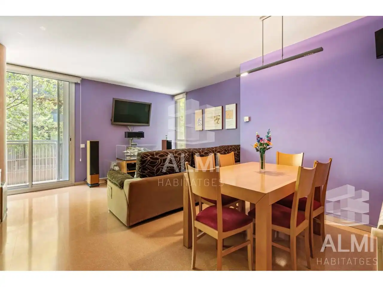 Wohnzimmer von Wohnung zum Verkauf in Barcelona mit Klimaanlage, Heizung und Parkett