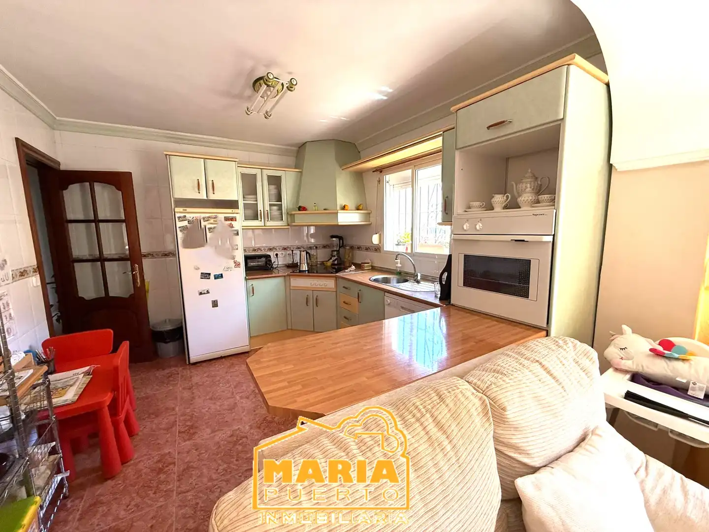 Küche von Wohnung zum Verkauf in Málaga mit Klimaanlage und Terrasse
