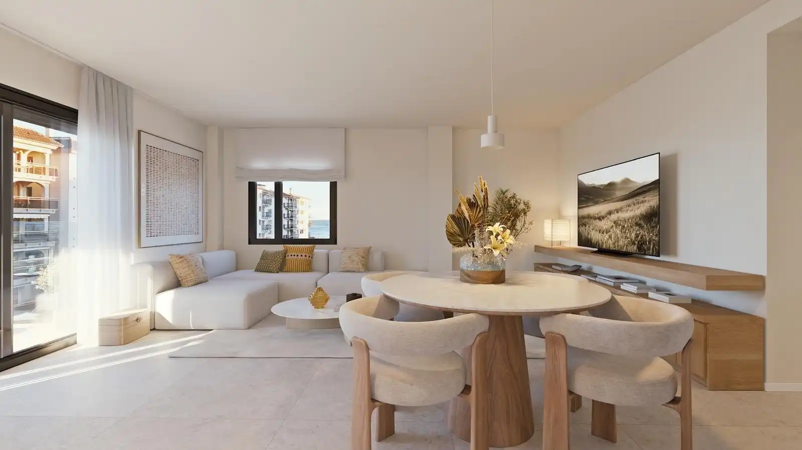 Living room of Flat for sale in Calafell  with Air Conditioner, Heating and Private garden