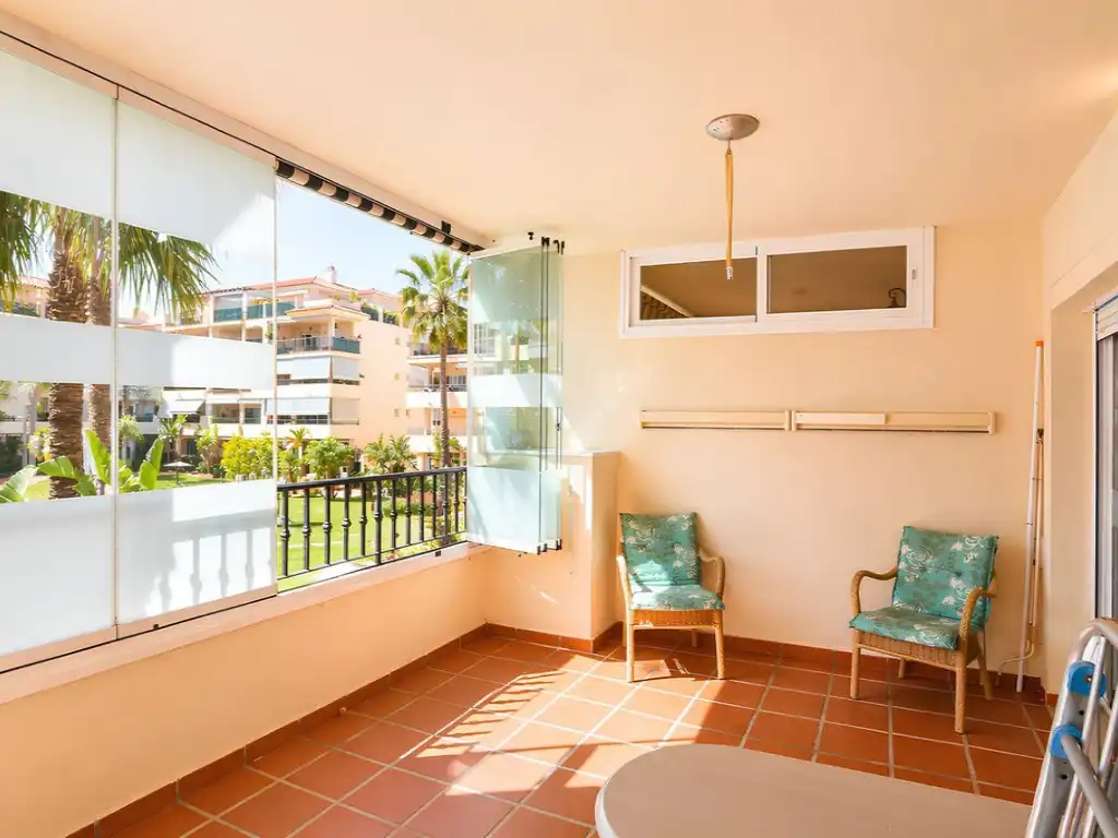 Terrasse von Wohnung zum Verkauf in Mijas mit Klimaanlage, Möbliert und Ofen