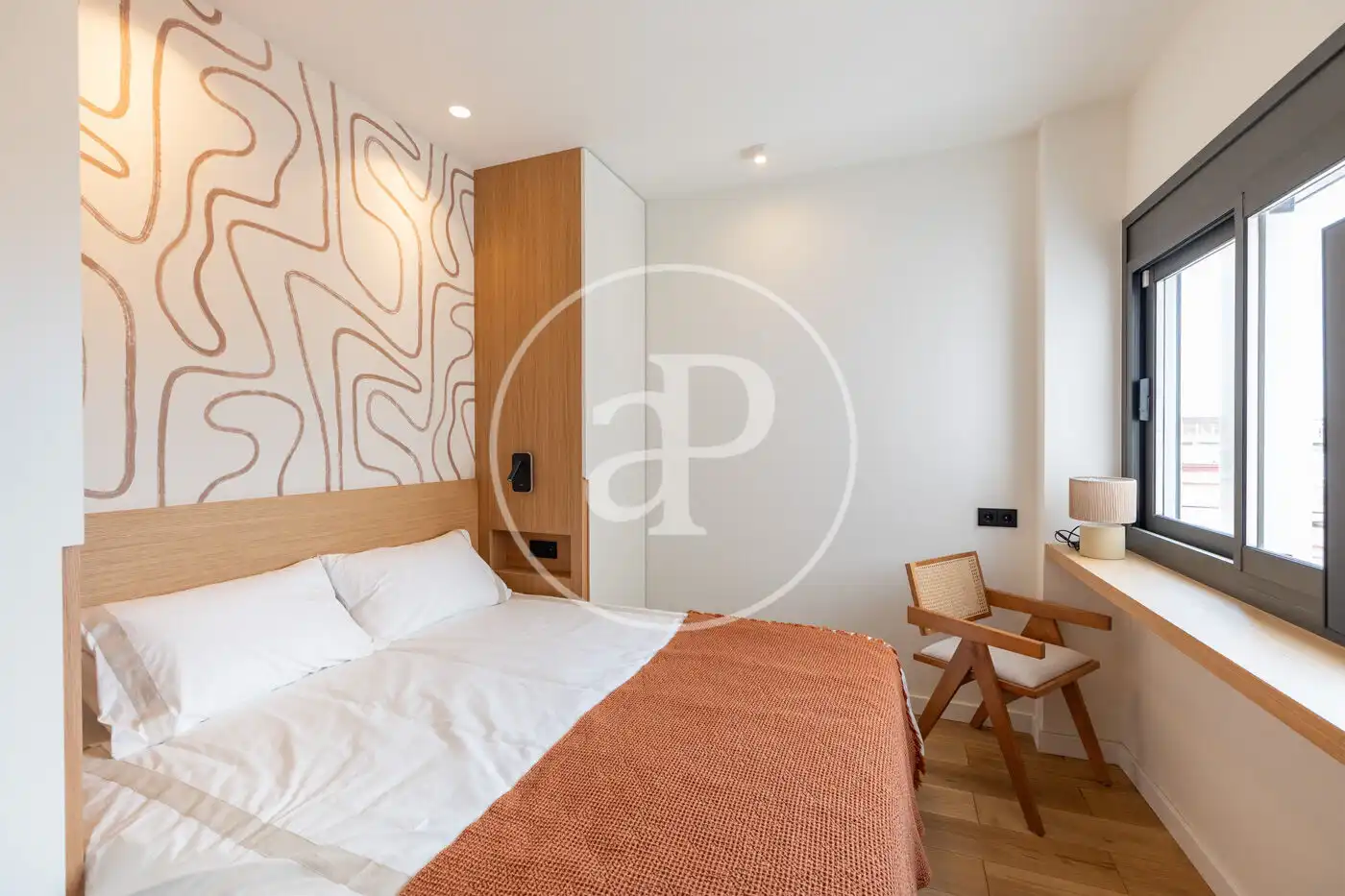 Schlafzimmer von Wohnung zum Verkauf in Barcelona mit Klimaanlage, Heizung und Terrasse
