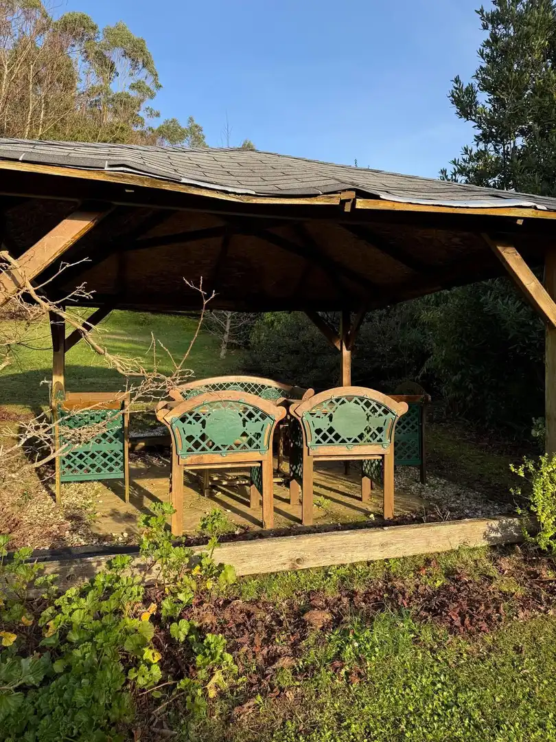 Terraza de Finca rústica en venta en Monfero con Calefacción, Jardín privado y Amueblado