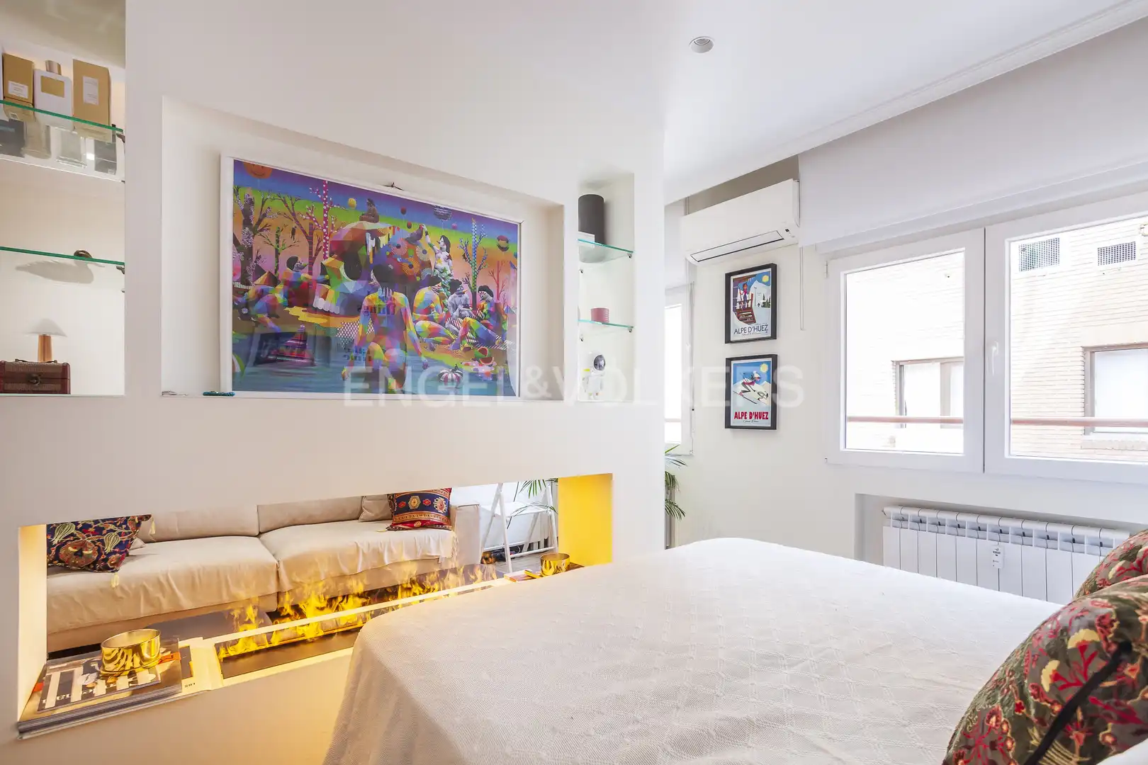 Bedroom of Flat for rent in Madrid  with Air Conditioner, Heating and Furnished
