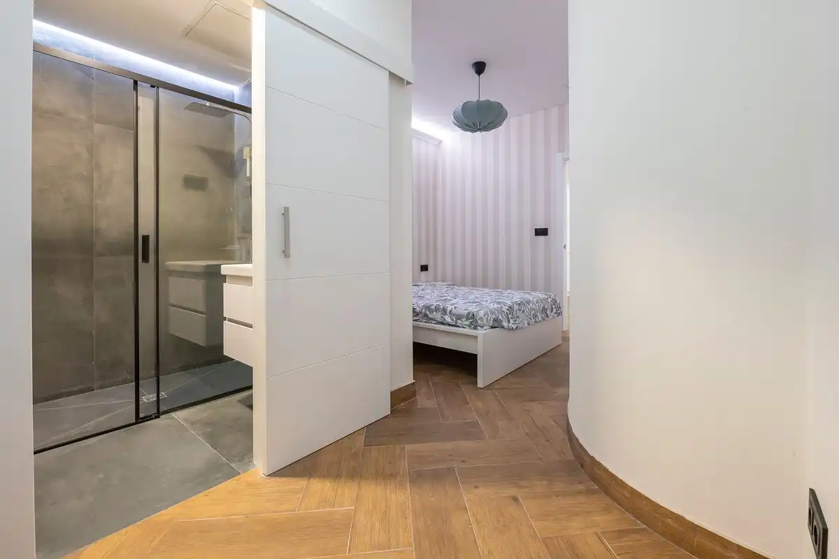 Schlafzimmer von Loft zum Verkauf in Madrid mit Klimaanlage, Heizung und Möbliert