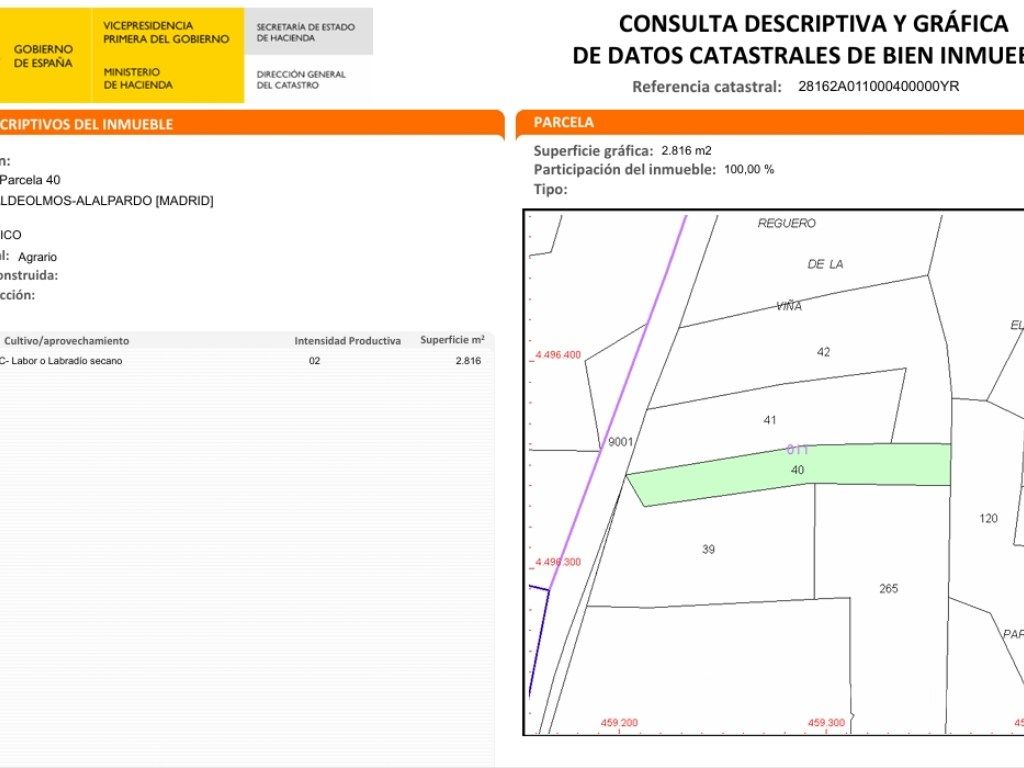 Terreno en venta en Valdeolmos-Alalpardo