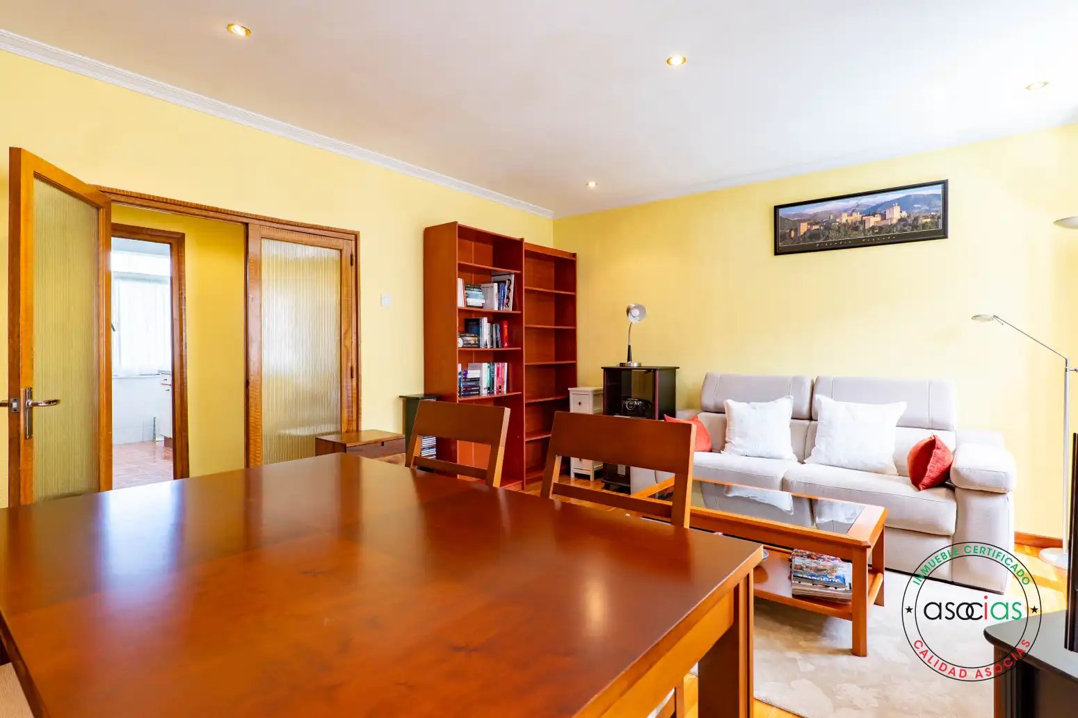 Sala d'estar de Pis en venda en Gijón  amb Calefacció, Parquet i Terrassa