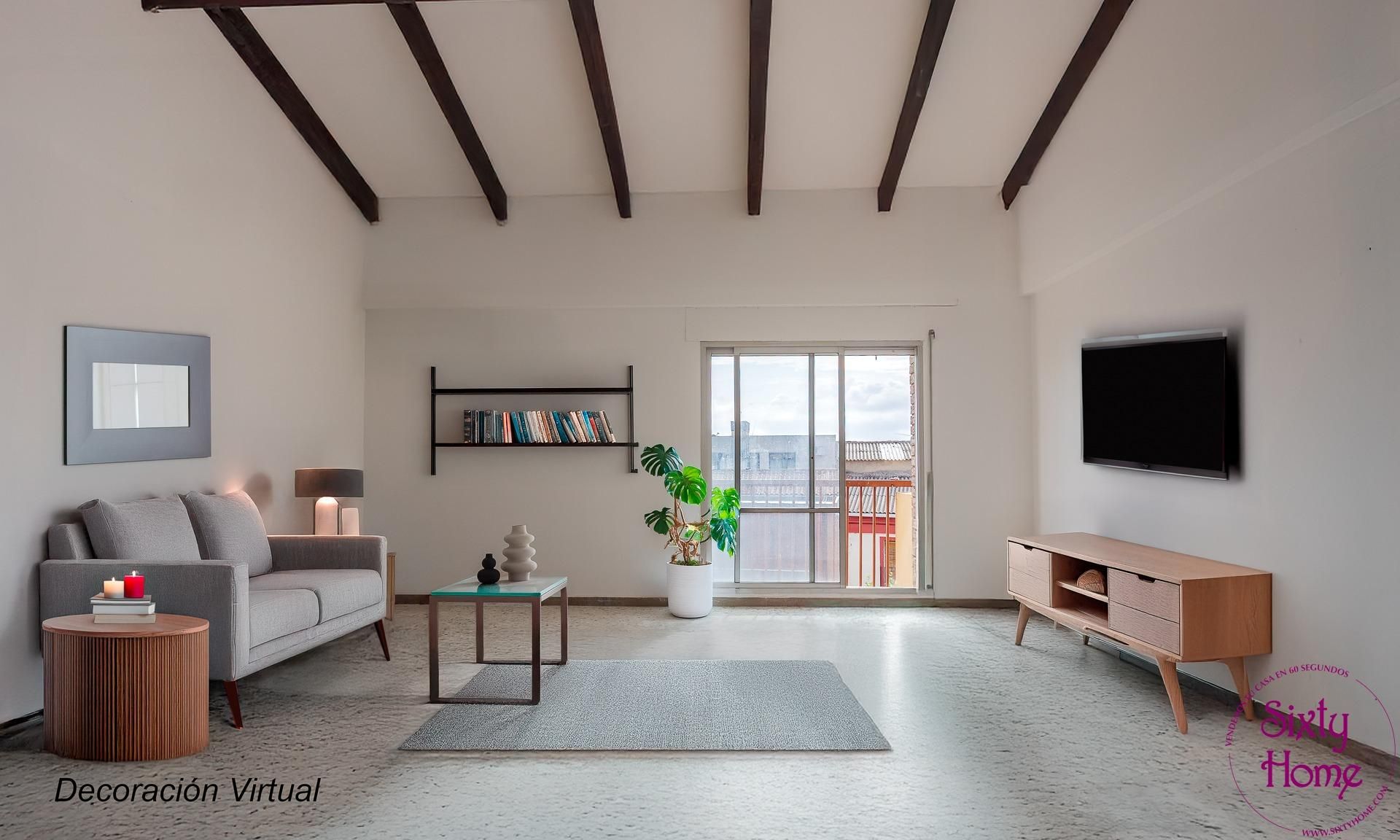 Living room of Flat for sale in Magallón  with Air Conditioner, Terrace and Storage room